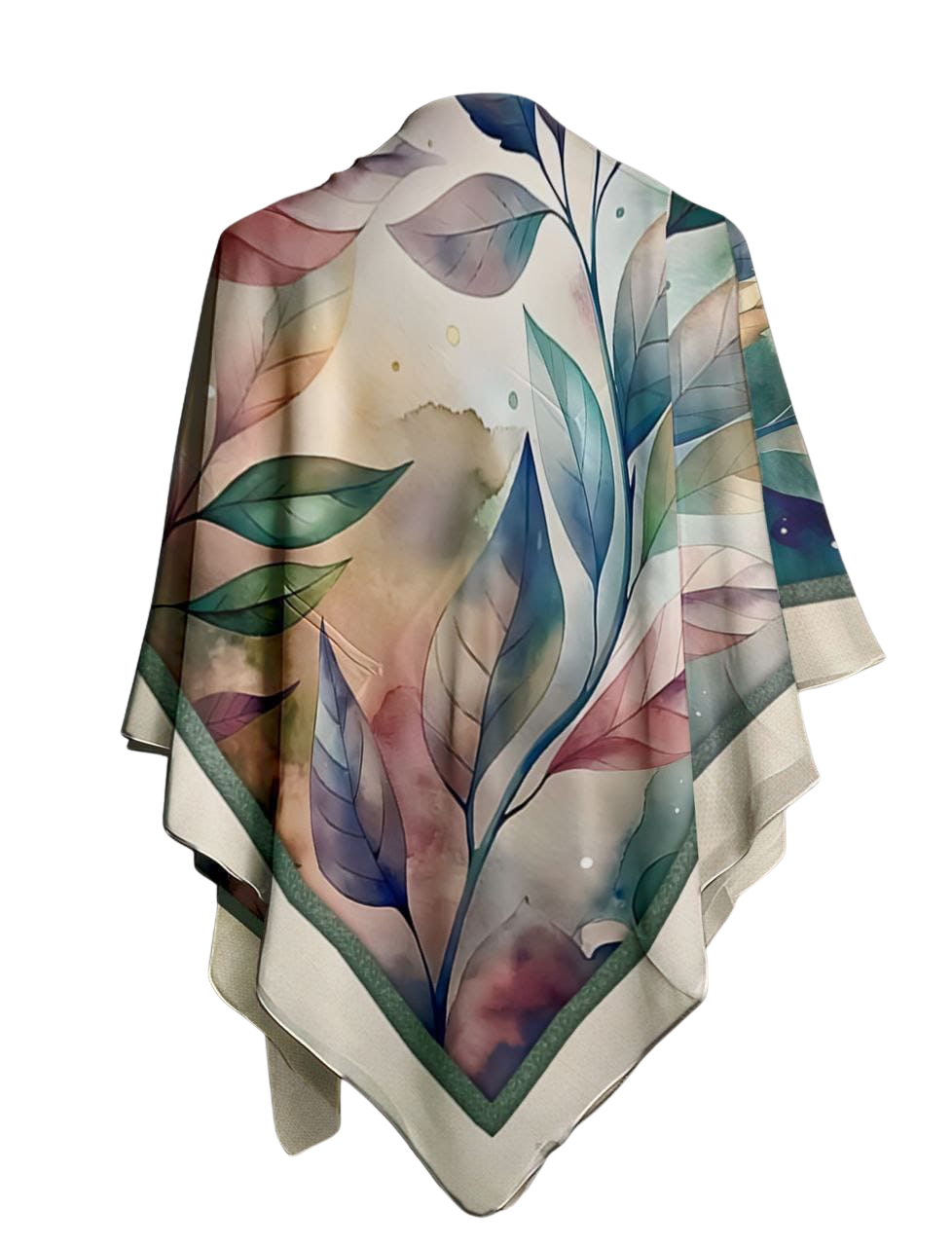 شال أنيق مطبوع بزهور فاخرة