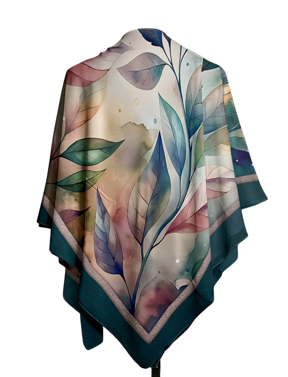 شال أنيق مطبوع بزهور فاخرة