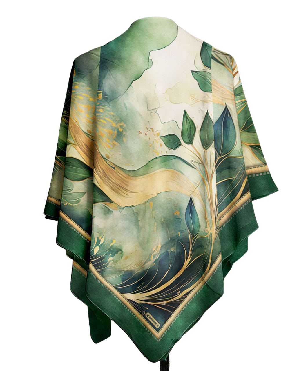 شال أنيق مطبوع بزهور فاخرة