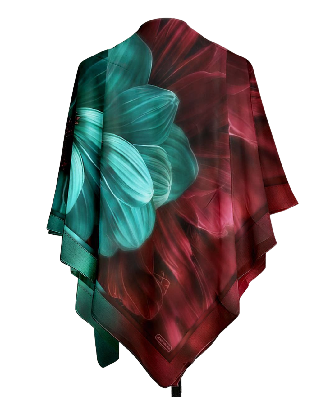 شال أنيق مطبوع بزهور فاخرة