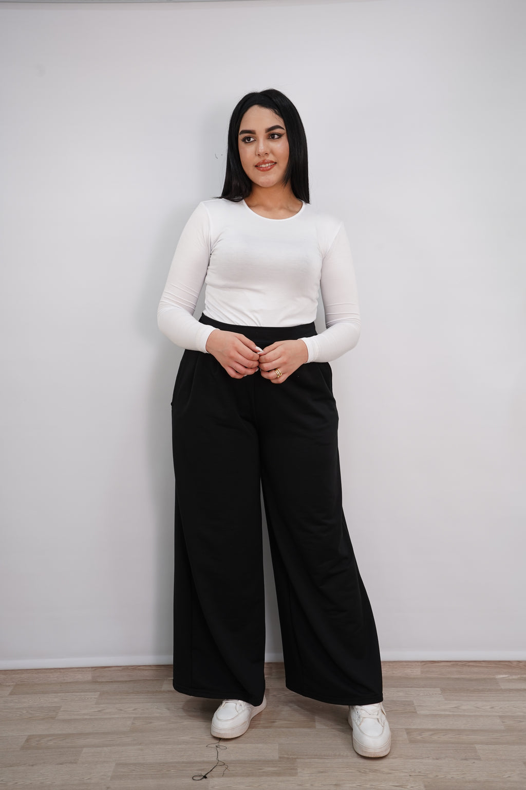 Pantalon Palazzo Large pour Femmes Voilées-Tissu Doux & Coupe Ultra Confort