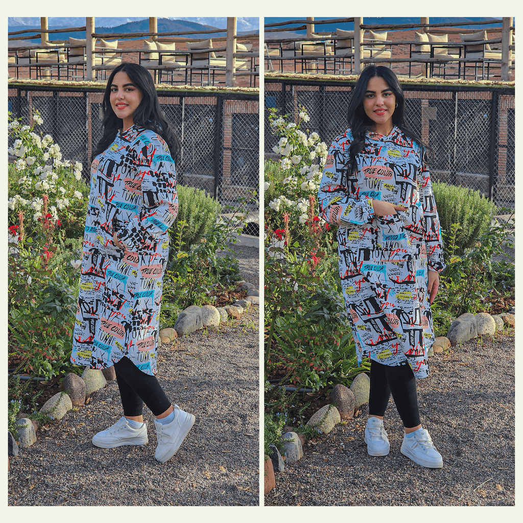 هودي نسائي أوفرسايز برسومات مرِحة – موضة 2026