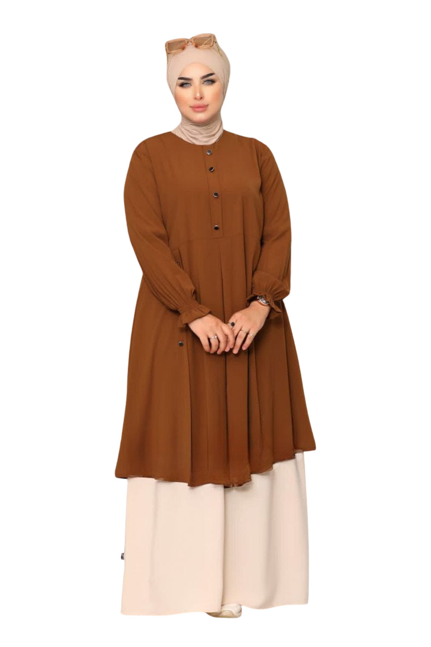 عباية كتان بني